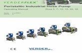 Peristaltic Industrial Hose Pump - Verderflex · Peristaltic Industrial Hose Pump Operating Manual Version 5.1v-02/2015 Print-No.01 ... • Do not operate the pump while the inlet/outlet