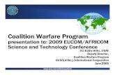 presentation to: 2009 EUCOM/AFRICOM Science and Technology ... · – Tier III Joint Capability Area – Describes a force employment concept or the application ofDescribes a force