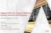 Targeted SOC Use Cases for Effective Incident Detection and Response … · Targeted SOC Use Cases for Effective Incident Detection and Response SANS DFIR SUMMIT PRAGUE 2016 David