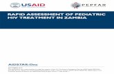 AIDSTAR-One Rapid Assessment of Pediatric HIV … · childhood illnesses. With pediatric and adult ART coverage rates at 26 and 84 percent, respectively, Zambia
