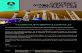CONTRACT ADMINISTRATION & CONTRACT LAW - .THE CONTRACT ADMINISTRATION & CONTRACT LAW This program