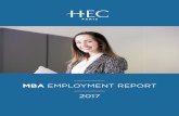 MBA EMPLOYMENT REPORT 2017 - mba.hec.eduEmployment+Report+Final_WEB.pdf · 5 hec paris mba 2017 current class profile hec paris mba class of 2019 239 92% 32% women 55 30 6 years 690