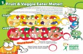 Fruit & Veggie Eater Meter! - foodchamps.org · Which fruits & veggies are your favorites? Did you know you can have them frozen, canned, dried and as 100% juice as well as fresh?