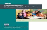 Work Environment Conditions That Impact Teacher … · | Teachers’ Voices: Work Environment Conditions That Impact Teacher Practice and Program Quality Center for the Study of Child