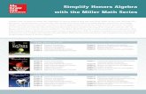Simplify Honors Algebra with the Miller Math Series · Prepare your students to meet the challenges of honors algebra with the new ... Chapter 6 Matrices and Determinants ... The