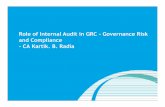 Role of Internal Audit in GRC - Governance Risk and …S(ao1o00a1y1dnqv55oxdi0ujq)X(1... · messages and email communiqués 7. Compliance Regime - Corporate Compliance Framework to