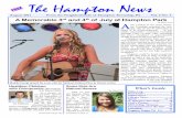 The Hampton News ·  1 August 2011 From the Neighborhoods of Hampton Township, PA Vol. 6 No. 5 The Hampton News