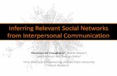 Inferring Relevant Social Networks from Interpersonal ... · Inferring Relevant Social Networks from Interpersonal Communication 1Munmun De Choudhury, Winter Mason2, 2Jake Hofman