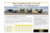 The Landoll Model 317/318 Hydraulic Traveling Axles · The Landoll Model 317/318 Hydraulic Traveling Axles Versatility, Maneuverability. Landoll’s traveling axle trailers have changed