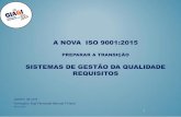 A NOVA ISO 9001:2015 - giagi.pt · 3 Termos e Definições ISO 9000:2015 • Objeto - Tudo o que pode ser percebido ou concebido. Exemplos – produto, serviço, pessoa, organismo,