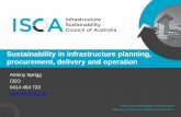 Sustainability in infrastructure planning, procurement ... Conf Presentations/Antony... · Advancing sustainability in infrastructure planning, procurement, delivery and operation.