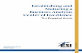 Establishing and Maturing a Business Analysis Center …e2eqs.co.za/Articles/WhitePaper_esi_ba_coe.pdf · (877) 766-3337 Establishing and Maturing a Business Analysis Center of Excellence