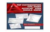 Top AutoCAD Customization Tips - Cloud Object .Top AutoCAD Customization Tips 4 Acknowledgments &
