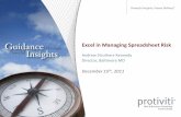 Excel in Managing Spreadsheet Risk - ISACA€¦ · Excel in Managing Spreadsheet Risk Andrew Struthers-Kennedy Director, Baltimore MD December 15th, 2011