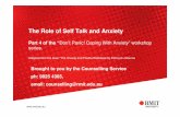 The role of self talk and anxiety - RMIT Universitymams.rmit.edu.au/ih6av19b08wo.pdf · The Role of Self Talk and Anxiety Part 4 of the ... The relationship between self-talk and