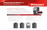 TE Demand Duo 1 - rinnai.com.au · The Demand Duo 1 unit just got even smarter with the addition of a state of the art push button LCD controller to compliment its current features.