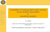 Imputation of missing data under missing not at … · Imputation of missing data under missing not at random assumption & ... Introduction Model for nonignorable ... Yobs and Ymis: