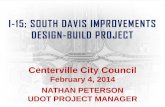 I-15; SOUTH DAVIS IMPROVEMENTS DESIGN- BUILD PROJECT · I-15; SOUTH DAVIS IMPROVEMENTS DESIGN- BUILD PROJECT ... The I-15 South Davis Improvements project Will add ExpressLanes reduce