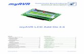 myAVRmyAVR Technische Beschreibung technical … · myAVR LCD Add-On finden Sie unter  im Downloadbereich Examples and submittals for the programming of the myAVR ...