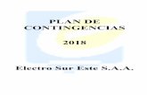 PLAN DE CONTINGENCIAS 2018 - else.com.pe · 5.9 PLAN DE CONTINGENCIAS EN CASO DE GRANIZO ... Electro Sur Este es propietario de redes de subtransmisión y transmisión en una longitud