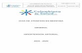 GUIA DE ATENCION EN MEDICINA GENERAL HIPERTENSION ARTERIAL ... · colombiana de salud s.a. cds gdm 2.1.2.1-01 guia de atencion en medicina general hipertension arterial revisión