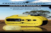 2.4kVA Portable Petrol Inverter Generator · Thank you for purchasing your Cromtech Outback™ 2.4kVA portable petrol inverter generator. This manual provides understanding of the