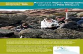 Advanced Higher Advanced Higher Geography Geography ... - FSC · Advanced Higher Geography at FSC Millport ... The afternoon and evening sessions introduce students to the process