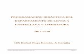PROGRAMACIÓN DIDÁCTICA DEL · PDF fileprogramaciÓn didÁctica lcl 2017-18 página 1 programaciÓn didÁctica del departamento de lengua castellana y literatura 2017-2018 ies rafael