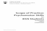 Scope of Practice: Psychomotor Skills - School of Nursing .Scope of Practice: Psychomotor Skills