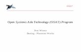 Open Systems Ada Technology (OSAT) Program · Open Systems Ada Technology (OSAT) Program Don Winter Boeing ... o JSF Program Office: ... • AV-8B C++ Communication components