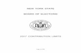 New York State Board of Elections - 2017 Contribution Limits€¦ · New York State Board of Elections - 2017 Contribution Limits Author: New York State Board of Elections Created