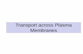 Transport across Plasma Membranes - JUdoctors · PDF fileTransport across Plasma Membranes . Transport across Plasma Membranes . Transport across Plasma Membranes . Diffusion through