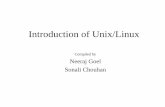 Introduction of Unix - ERNETneeraj/doc/unix.pdf · Introduction of Unix/Linux Compiled by Neeraj Goel Sonali Chouhan. ... – The UNIX programming environment, Kernighan & Pike. Title: