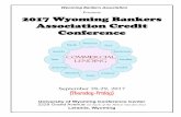 2017 Wyoming Bankers Association Credit Conference€¦ · ... -Casper, WY USDA Western Regional Coordinator, Rural DevelopmentRobert Fry, ... Golf Handicap/Average 18-Hole Score