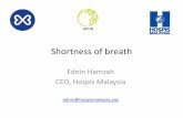 Shortness of breath€¦ · Shortness of breath Ednin Hamzah CEO, Hospis Malaysia ednin@hospismalaysia.org APHN