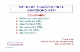 MODO DE TRANSFERENCIA ASÍNCRONO ATM …coimbraweb.com/documentos/telecom/9.6_atm.pdf · 1.1.-- Redes de comunicación Las redes de comunicación ppproporcionan la capacidad y los