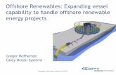 Offshore Renewables: Expanding vessel capability to … mcpherson.pdf · -Controlled accurate loading/deployment-Loading arm capability critical-Below deck or barge mounted-Modular