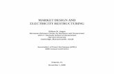 MARKET DESIGN AND ELECTRICITY RESTRUCTURING · MARKET DESIGN AND ELECTRICITY RESTRUCTURING ... restructuring presents twin challenges with a broad theme. ... physics and the principles