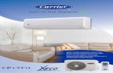 Carrier Crystal range of Inverter Hi Walls with X-Eco DC …€¦ · Better comfort and power saving – the Carrier Crystal range of Inverter Hi Walls with X-Eco DC Inverter technology