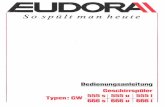 Eudora GS555.pdf · Bohrschablone Für den vollintegrierbaren Geschirrspüler Mode" i ist eine eigene Montage- bzw. Bohrschablone der Verpackung beigefügt. Ladenblende Höhe ...