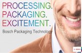 Bosch Packaging Technology - achema.de€¦ · A broad portfolio for a wide smile. Exciting solutions from a single source. As a full-service-provider of processing and packaging