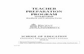 TEACHER PREPARATION PROGRAM - regent.edu · TEACHER PREPARATION PROGRAM INTERNSHIP Handbook and Evaluation Forms SCHOOL OF EDUCATION Elementary Education Initial Licensure (PreK-6)