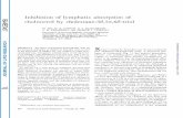 Inhibition of lymphatic absorption of - The Journal of ... · Inhibition of lymphatic absorption of ... Departments of Biochemistry and Anatomy, School of ... tion spectrophotometer,
