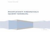 PEOPLESOFT FINANCIALS QUERY MANUAL - … · Dmartine/PEOPLESOFT FINANCIALS QUERY MANUAL 3 Query Overview: What is a query? PeopleSoft Query is a reporting tool that enables data to