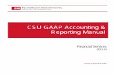 CSU GAAP Accounting & Reporting Manual · CSU GAAP Accounting & Reporting Manual ... • CHAPTER 4.4 -- State/CO Receivables and State Appropriations ... Unearned Revenues CHAPTER