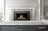 CAPELLA 33/43 - marquisfireplaces.net · CAPELLA 33/43 DIREC E A IREPLACE NSERT Unit Illustrated: IDV43N Direct Vent Insert – Natural Gas, MQLOGF453 Driftwood Log Set, …