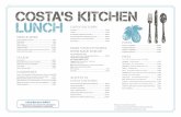’S KITCHEN -   · PDF fileCOSTA’S KITCHEN Moussaka ... Vanilla / Chocolate / Strawberry/Banana flavors