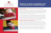 Master of Arts in Applied and Computational … · Master of Arts in Applied and Computational Mathematics ABOUT THE M.A. IN APPLIED AND COMPUTATIONAL ... finance and economics…
