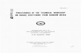 5 PROCEEDINGS OF THE TECHNICAL WORKSHOP * ON RADAR SCATTERING … · 5 PROCEEDINGS OF THE TECHNICAL WORKSHOP ... ON RADAR SCATTERING FROM RANDOM MEDIA WORKSHOP HELD AT THE UNIVERSITY