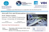 Aircraft Fire and Evacuation Simulation - HAW  · PDF fileAircraft Fire and Evacuation Simulation ... • aircraft design, ... • Applied to all passenger aircraft